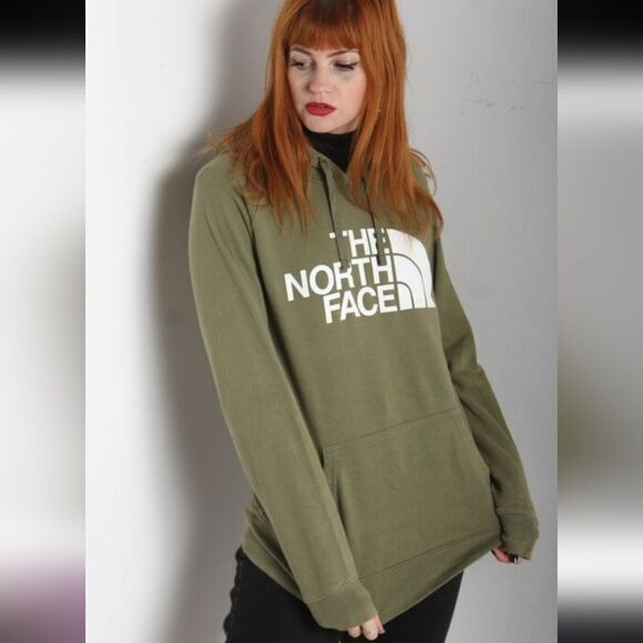The North Face Green Logo Hoodie - sz Large - Picture 2 of 7